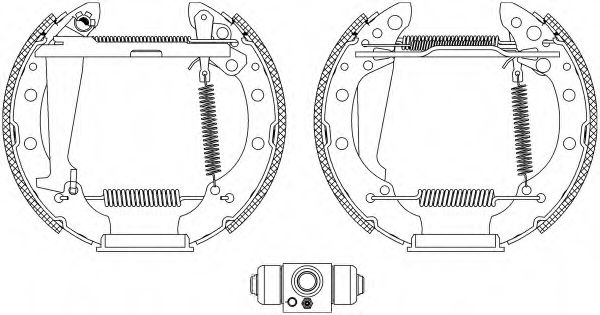 HELLA 8DB 355 004-981 Тормозные колодоки для VOLKSWAGEN VENTO (Фольксваген Венто) HELLA 8DB 355 004-981 Тормозные колодоки для VOLKSWAGEN VENTO (Фольксваген Венто)