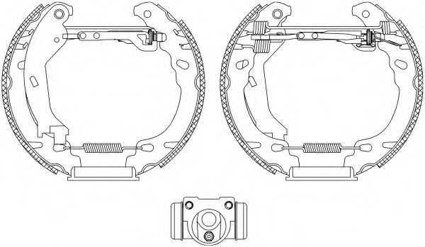 HELLA 8DB 355 005-261 Тормозные колодоки для FIAT 500 C (Фиат 500 c) HELLA 8DB 355 005-261 Тормозные колодоки для FIAT 500 C (Фиат 500 c)