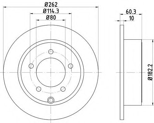 HELLA 8DD 355 120-561 Тормозной диск для CHRYSLER CIRRUS (Крайслер Cиррус) HELLA 8DD 355 120-561 Тормозной диск для CHRYSLER CIRRUS (Крайслер Cиррус)