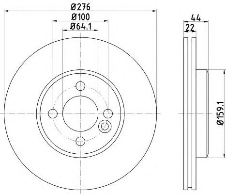 HELLA 8DD 355 120-611 Тормозной диск 