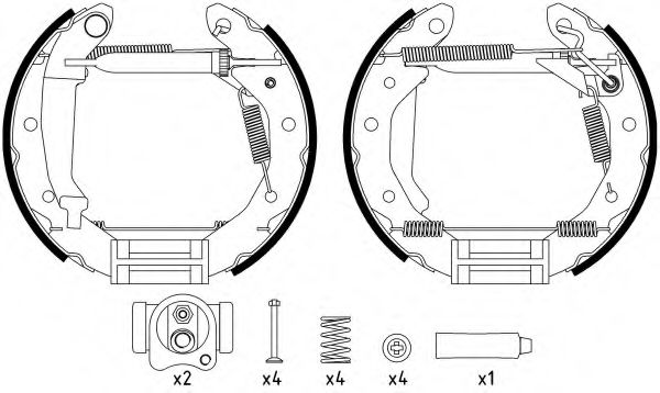 HELLA 8DB 355 022-661 Тормозные колодоки для DAEWOO MATIZ (Дэу Матиз) HELLA 8DB 355 022-661 Тормозные колодоки для DAEWOO MATIZ (Дэу Матиз)