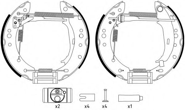 HELLA 8DB 355 022-931 Тормозные колодоки для MITSUBISHI COLT VI (Митсубиши/митсубиси Кольт 6) HELLA 8DB 355 022-931 Тормозные колодоки для MITSUBISHI COLT VI (Митсубиши/митсубиси Кольт 6)