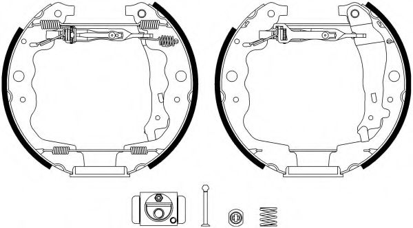 HELLA 8DB 355 022-871 Тормозные колодоки для RENAULT KANGOO BE BOP (Рено Кангу боп) HELLA 8DB 355 022-871 Тормозные колодоки для RENAULT KANGOO BE BOP (Рено Кангу боп)