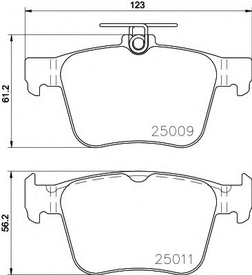 HELLA 8DB 355 020-261 Тормозные колодки для VOLKSWAGEN (Фольксваген) HELLA 8DB 355 020-261 Тормозные колодки для VOLKSWAGEN (Фольксваген)