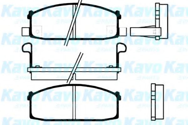 KAVO PARTS BP-6509 Тормозные колодки для NISSAN LAUREL (Ниссан Лаурэл) KAVO PARTS BP-6509 Тормозные колодки для NISSAN LAUREL (Ниссан Лаурэл)