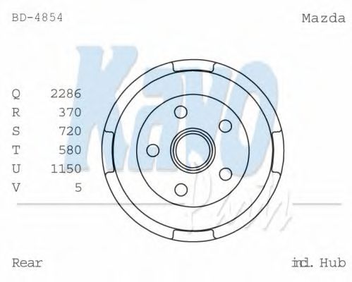 KAVO PARTS BD-4854 Тормозной барабан для MAZDA 626 III (Мазда 626 3) KAVO PARTS BD-4854 Тормозной барабан для MAZDA 626 III (Мазда 626 3)