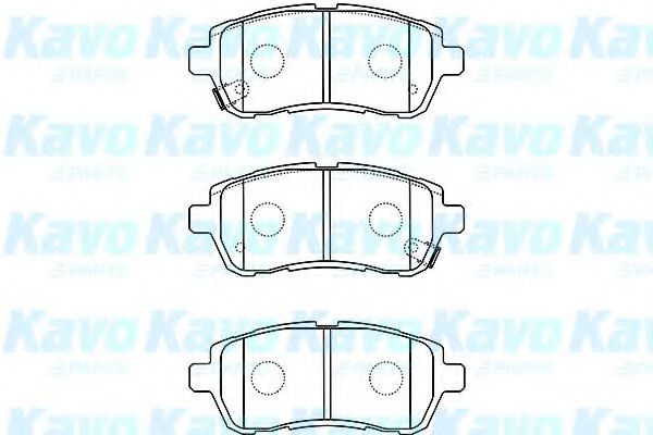 KAVO PARTS BP-1519 Тормозные колодки передний мост для DAIHATSU MATERIA (Дайхатсу Матэриа)