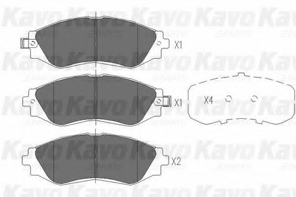 KAVO PARTS KBP-1001 Тормозные колодки для DAEWOO LANOS / SENS (Дэу Ланос / сэнс) KAVO PARTS KBP-1001 Тормозные колодки для DAEWOO LANOS / SENS (Дэу Ланос / сэнс)