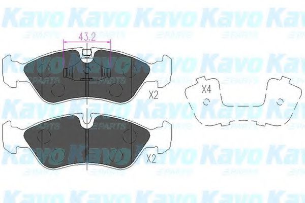 KAVO PARTS KBP-1004 Тормозные колодки для DAEWOO (Дэу) KAVO PARTS KBP-1004 Тормозные колодки для DAEWOO (Дэу)
