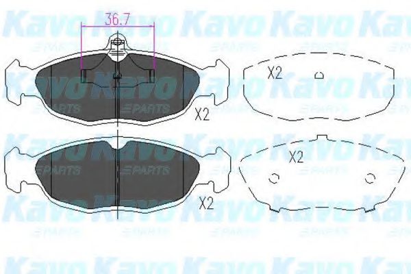 KAVO PARTS KBP-1005 Тормозные колодки для DAEWOO (Дэу) KAVO PARTS KBP-1005 Тормозные колодки для DAEWOO (Дэу)