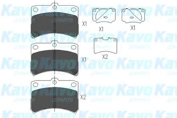 KAVO PARTS KBP-1510 Тормозные колодки для DAIHATSU CUORE VI (Дайхатсу Cуорэ vи) KAVO PARTS KBP-1510 Тормозные колодки для DAIHATSU CUORE VI (Дайхатсу Cуорэ vи)