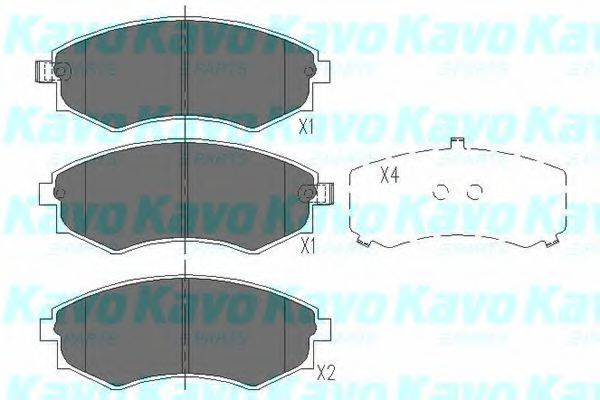 KAVO PARTS KBP-3027 Тормозные колодки для KIA JOICE (Киа Жоиcэ) KAVO PARTS KBP-3027 Тормозные колодки для KIA JOICE (Киа Жоиcэ)