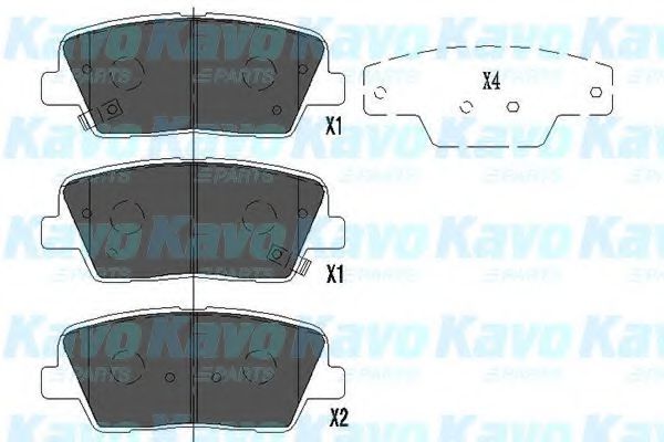 KAVO PARTS KBP-3034 Тормозные колодки для HYUNDAI GENESIS (Хендай Гэнэсис) KAVO PARTS KBP-3034 Тормозные колодки для HYUNDAI GENESIS (Хендай Гэнэсис)