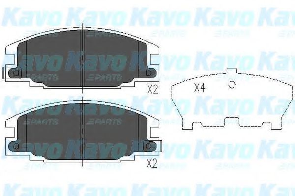KAVO PARTS KBP-3503 Тормозные колодки для ISUZU D-MAX (Исузу Д-маx)