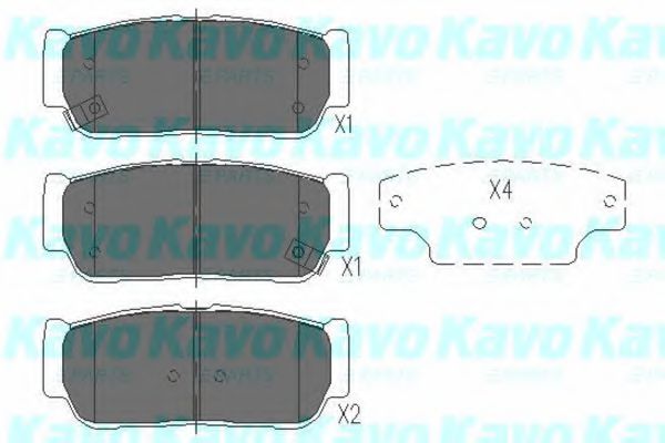 KAVO PARTS KBP-4017 Тормозные колодки для SSANGYONG KYRON (Сан-янг/санянг Кайрон) KAVO PARTS KBP-4017 Тормозные колодки для SSANGYONG KYRON (Сан-янг/санянг Кайрон)