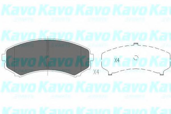 KAVO PARTS KBP-4504 Тормозные колодки для MITSUBISHI SHOGUN IV (Митсубиши/митсубиси Шогун иv) KAVO PARTS KBP-4504 Тормозные колодки для MITSUBISHI SHOGUN IV (Митсубиши/митсубиси Шогун иv)