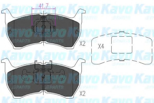 KAVO PARTS KBP-4516 Тормозные колодки для MAZDA 626 II (Мазда 626 2) KAVO PARTS KBP-4516 Тормозные колодки для MAZDA 626 II (Мазда 626 2)