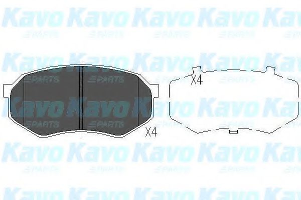 KAVO PARTS KBP-4524 Тормозные колодки для MAZDA 626 III (Мазда 626 3) KAVO PARTS KBP-4524 Тормозные колодки для MAZDA 626 III (Мазда 626 3)