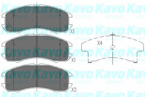 KAVO PARTS KBP-4525 Тормозные колодки для MAZDA 626 III (Мазда 626 3) KAVO PARTS KBP-4525 Тормозные колодки для MAZDA 626 III (Мазда 626 3)