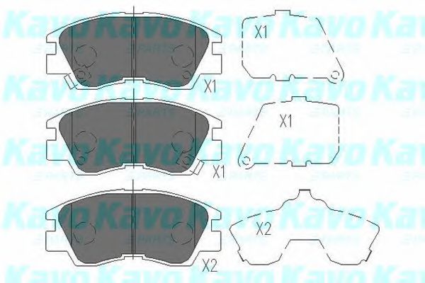 KAVO PARTS KBP-5501 Тормозные колодки для MITSUBISHI L 300 STARWAGON (Митсубиши/митсубиси Л 300 старвагон) KAVO PARTS KBP-5501 Тормозные колодки для MITSUBISHI L 300 STARWAGON (Митсубиши/митсубиси Л 300 старвагон)