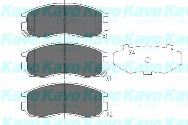 KAVO PARTS KBP-5502 Тормозные колодки для MITSUBISHI ETERNA IV (Митсубиши/митсубиси Этэрна иv) KAVO PARTS KBP-5502 Тормозные колодки для MITSUBISHI ETERNA IV (Митсубиши/митсубиси Этэрна иv)