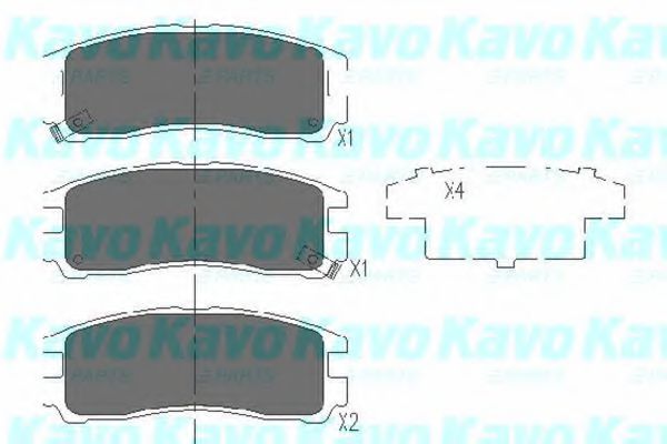 KAVO PARTS KBP-5509 Тормозные колодки для MITSUBISHI GALANT V (Митсубиши/митсубиси Галант 5) KAVO PARTS KBP-5509 Тормозные колодки для MITSUBISHI GALANT V (Митсубиши/митсубиси Галант 5)