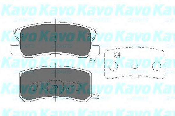 KAVO PARTS KBP-5515 Тормозные колодки для MITSUBISHI SHOGUN IV (Митсубиши/митсубиси Шогун иv) KAVO PARTS KBP-5515 Тормозные колодки для MITSUBISHI SHOGUN IV (Митсубиши/митсубиси Шогун иv)