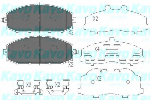 KAVO PARTS KBP-6540 Тормозные колодки для NISSAN (Ниссан) KAVO PARTS KBP-6540 Тормозные колодки для NISSAN (Ниссан)