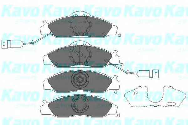 KAVO PARTS KBP-7502 Тормозные колодки для SSANGYONG MUSSO (Сан-янг/санянг Муссо) KAVO PARTS KBP-7502 Тормозные колодки для SSANGYONG MUSSO (Сан-янг/санянг Муссо)