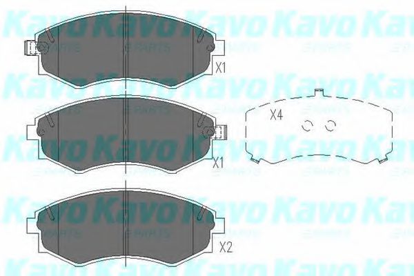 KAVO PARTS KBP-7504 Тормозные колодки для DAEWOO REXTON (Дэу Рекстон) KAVO PARTS KBP-7504 Тормозные колодки для DAEWOO REXTON (Дэу Рекстон)
