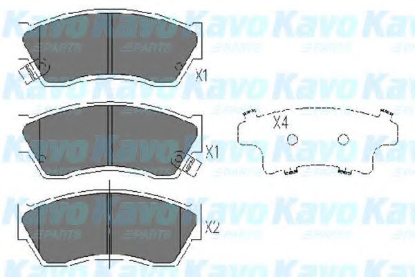 KAVO PARTS KBP-8504 Тормозные колодки для SUBARU JUSTY II (Субару Жустъ 2) KAVO PARTS KBP-8504 Тормозные колодки для SUBARU JUSTY II (Субару Жустъ 2)