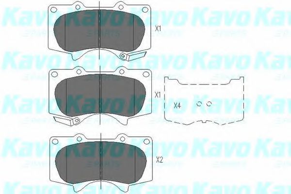 KAVO PARTS KBP-9020 Тормозные колодки для MITSUBISHI SHOGUN IV (Митсубиши/митсубиси Шогун иv) KAVO PARTS KBP-9020 Тормозные колодки для MITSUBISHI SHOGUN IV (Митсубиши/митсубиси Шогун иv)