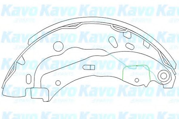 KAVO PARTS KBS-7407 Тормозные колодоки для NISSAN VERSA NOTE (Ниссан Vэрса нотэ) KAVO PARTS KBS-7407 Тормозные колодоки для NISSAN VERSA NOTE (Ниссан Vэрса нотэ)