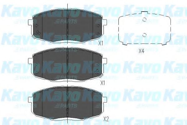 KAVO PARTS KBP-3036 Тормозные колодки для KIA (Киа) KAVO PARTS KBP-3036 Тормозные колодки для KIA (Киа)
