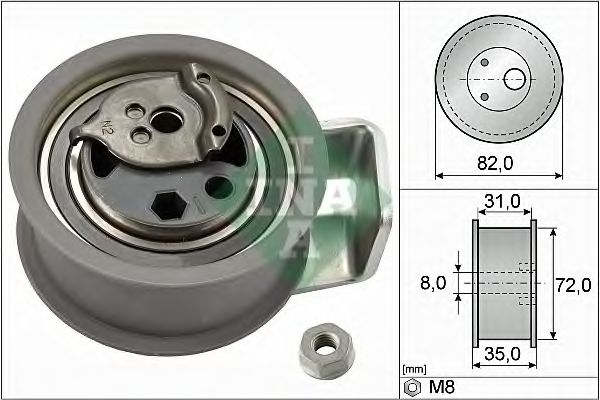 INA 531 0436 20 Натяжной ролик, ремень ГРМ для VOLKSWAGEN (Фольксваген) INA 531 0436 20 Натяжной ролик, ремень ГРМ для VOLKSWAGEN (Фольксваген)