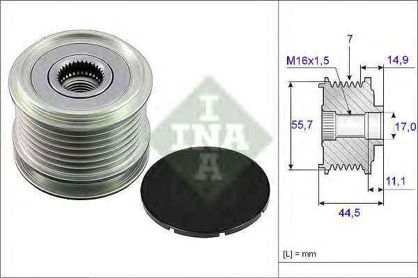 INA 535 0042 10 Механизм свободного хода генератора для MERCEDESBENZ (Мерседес бенц) INA 535 0042 10 Механизм свободного хода генератора для MERCEDESBENZ (Мерседес бенц)