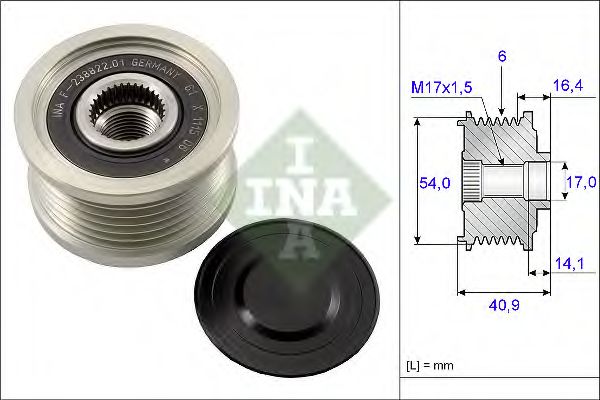 INA 535 0112 10 Механизм свободного хода генератора для ALFA ROMEO BRERA (Альфа ромео Брэра) INA 535 0112 10 Механизм свободного хода генератора для ALFA ROMEO BRERA (Альфа ромео Брэра)