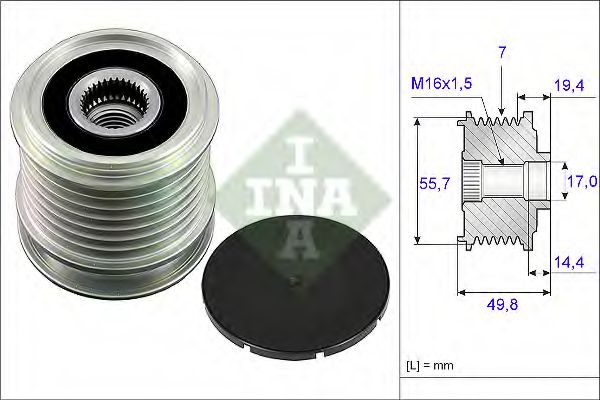 INA 535 0165 10 Механизм свободного хода генератора для MERCEDESBENZ (Мерседес бенц) INA 535 0165 10 Механизм свободного хода генератора для MERCEDESBENZ (Мерседес бенц)