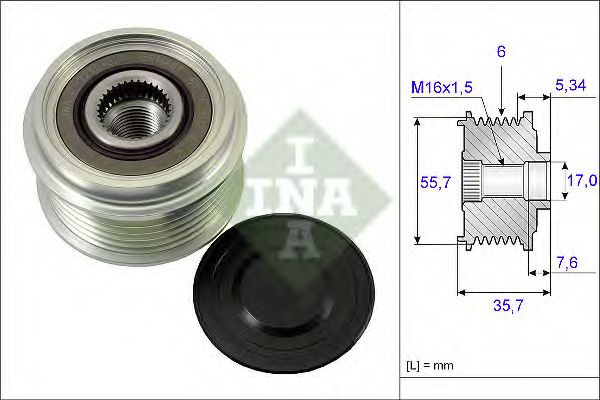 INA 535 0077 10 Механизм свободного хода генератора для MERCEDES-BENZ V-CLASS (Мэрcэдэс-бэнз V-cласс) INA 535 0077 10 Механизм свободного хода генератора для MERCEDES-BENZ V-CLASS (Мэрcэдэс-бэнз V-cласс)