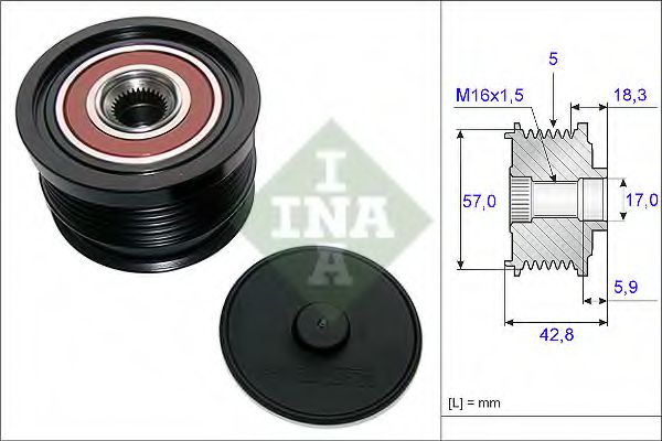 INA 535 0191 10 Механизм свободного хода генератора для ALFA ROMEO BRERA (Альфа ромео Брэра) INA 535 0191 10 Механизм свободного хода генератора для ALFA ROMEO BRERA (Альфа ромео Брэра)