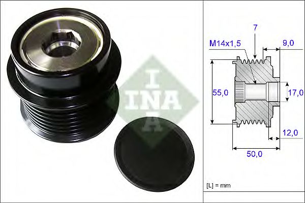 INA 535 0198 10 Механизм свободного хода генератора для TOYOTA PREVIA (Тойота/тоета Прэvиа) INA 535 0198 10 Механизм свободного хода генератора для TOYOTA PREVIA (Тойота/тоета Прэvиа)