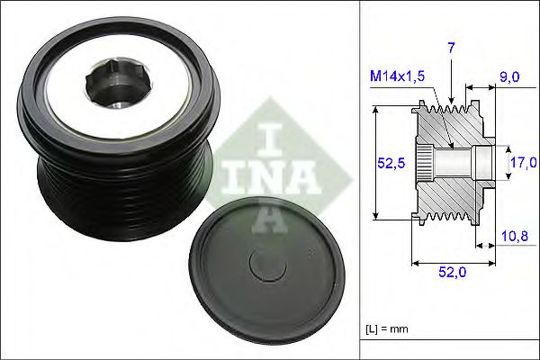 INA 535 0209 10 Механизм свободного хода генератора для TOYOTA (FAW) REIZ (Тойота/тоета (фав) Рэиз) INA 535 0209 10 Механизм свободного хода генератора для TOYOTA (FAW) REIZ (Тойота/тоета (фав) Рэиз)