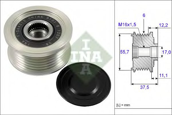 INA 535 0226 10 Механизм свободного хода генератора для CHEVROLET CAPTIVA (Шевроле Каптива) INA 535 0226 10 Механизм свободного хода генератора для CHEVROLET CAPTIVA (Шевроле Каптива)