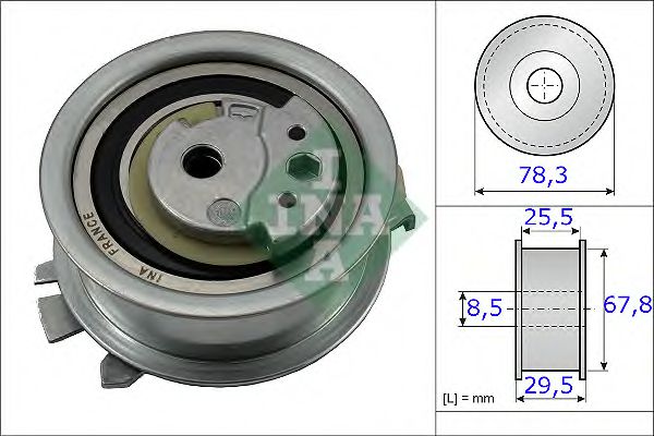 INA 531 0825 10 Натяжной ролик, ремень ГРМ для VOLKSWAGEN (Фольксваген) INA 531 0825 10 Натяжной ролик, ремень ГРМ для VOLKSWAGEN (Фольксваген)