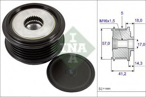 INA 535 0248 10 Механизм свободного хода генератора для HYUNDAI ELANTRA GT (Хендай Элантра джити) INA 535 0248 10 Механизм свободного хода генератора для HYUNDAI ELANTRA GT (Хендай Элантра джити)