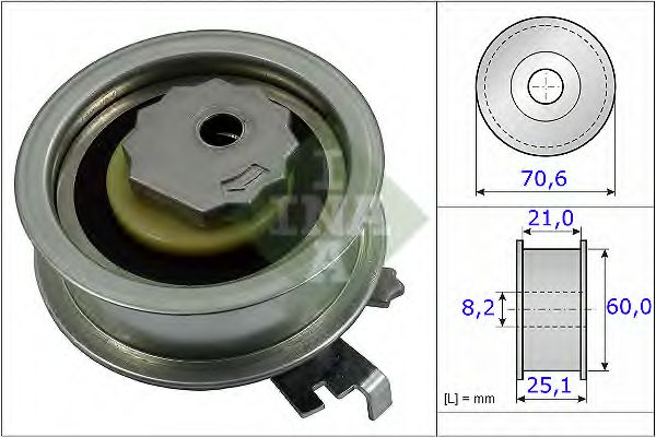 INA 531 0882 10 Натяжной ролик, ремень ГРМ для VOLKSWAGEN (Фольксваген) INA 531 0882 10 Натяжной ролик, ремень ГРМ для VOLKSWAGEN (Фольксваген)