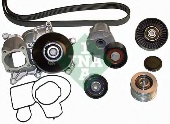 INA 529 0014 30 Водяной насос + комплект ручейковых ремней 