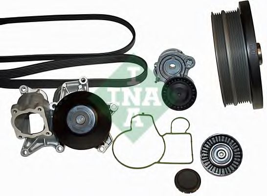 INA 529 0021 30 Водяной насос + комплект ручейковых ремней 