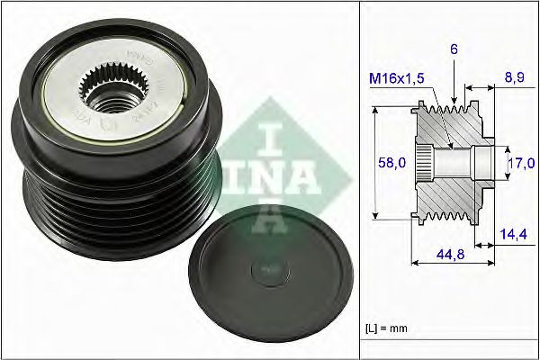 INA 535 0271 10 Механизм свободного хода генератора для HYUNDAI VELOSTER (Хендай Vэлостэр) INA 535 0271 10 Механизм свободного хода генератора для HYUNDAI VELOSTER (Хендай Vэлостэр)