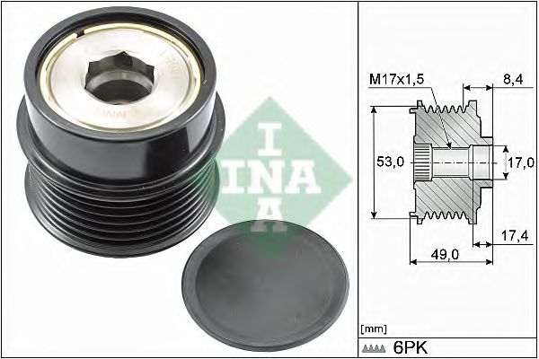 INA 535 0281 10 Механизм свободного хода генератора для DODGE AVENGER (Додж Аvэнгэр) INA 535 0281 10 Механизм свободного хода генератора для DODGE AVENGER (Додж Аvэнгэр)
